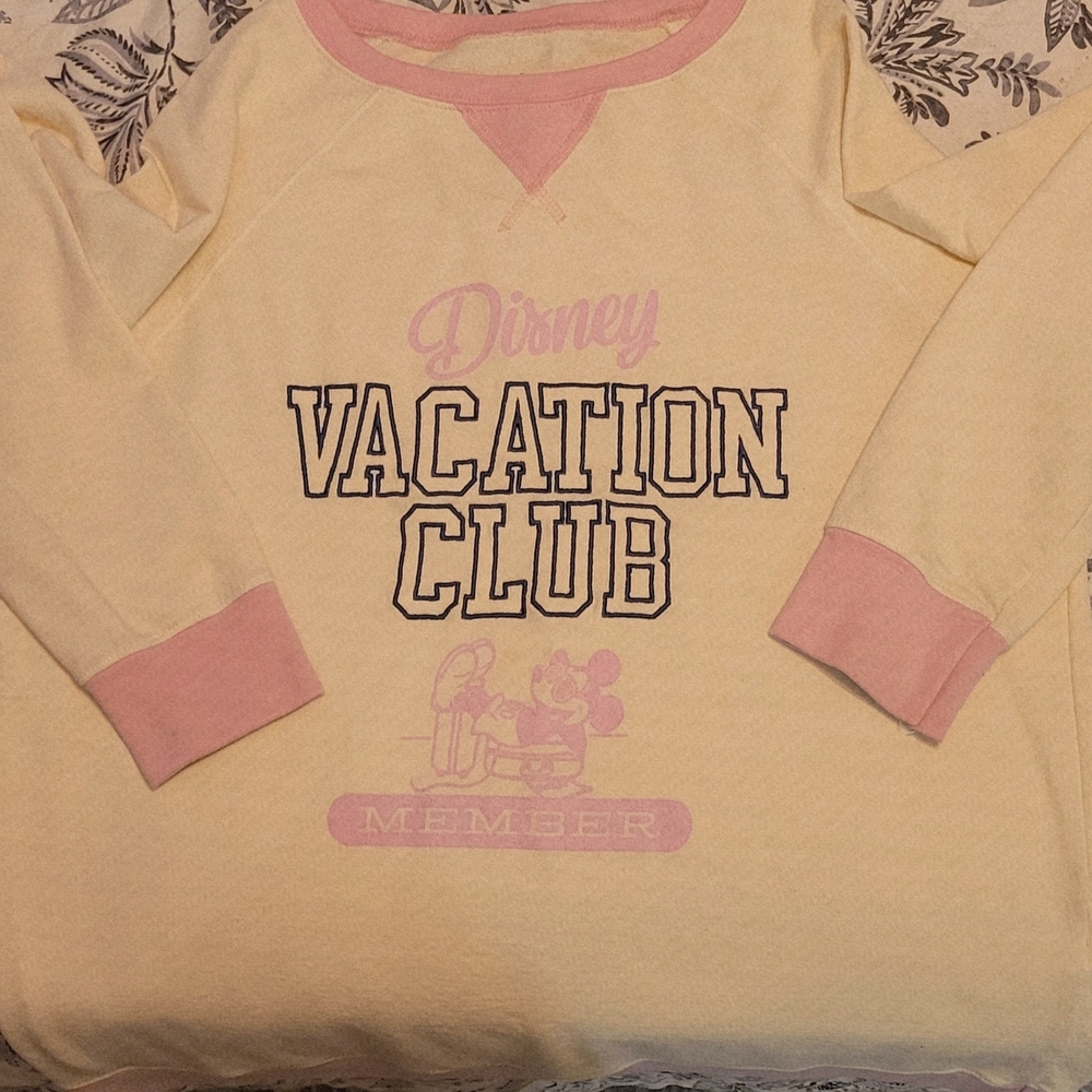 Disney Cream and Pink Vacation Club Top